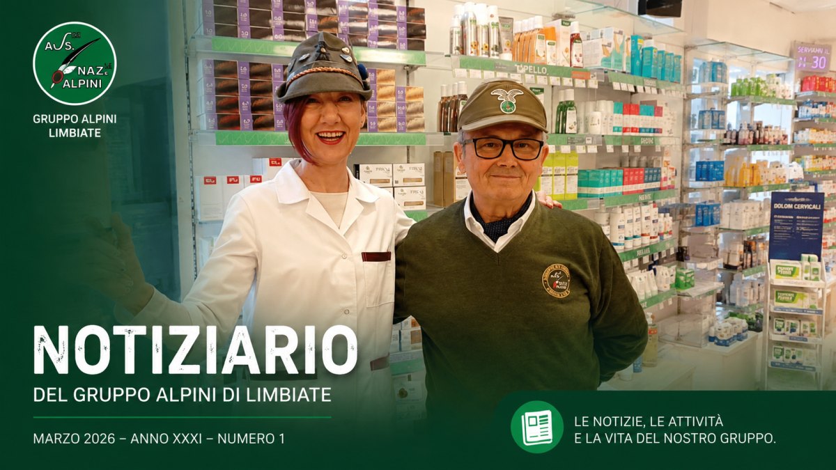 Copertina del Notiziario del Gruppo Alpini di Limbiate dedicata alla Giornata del Farmaco