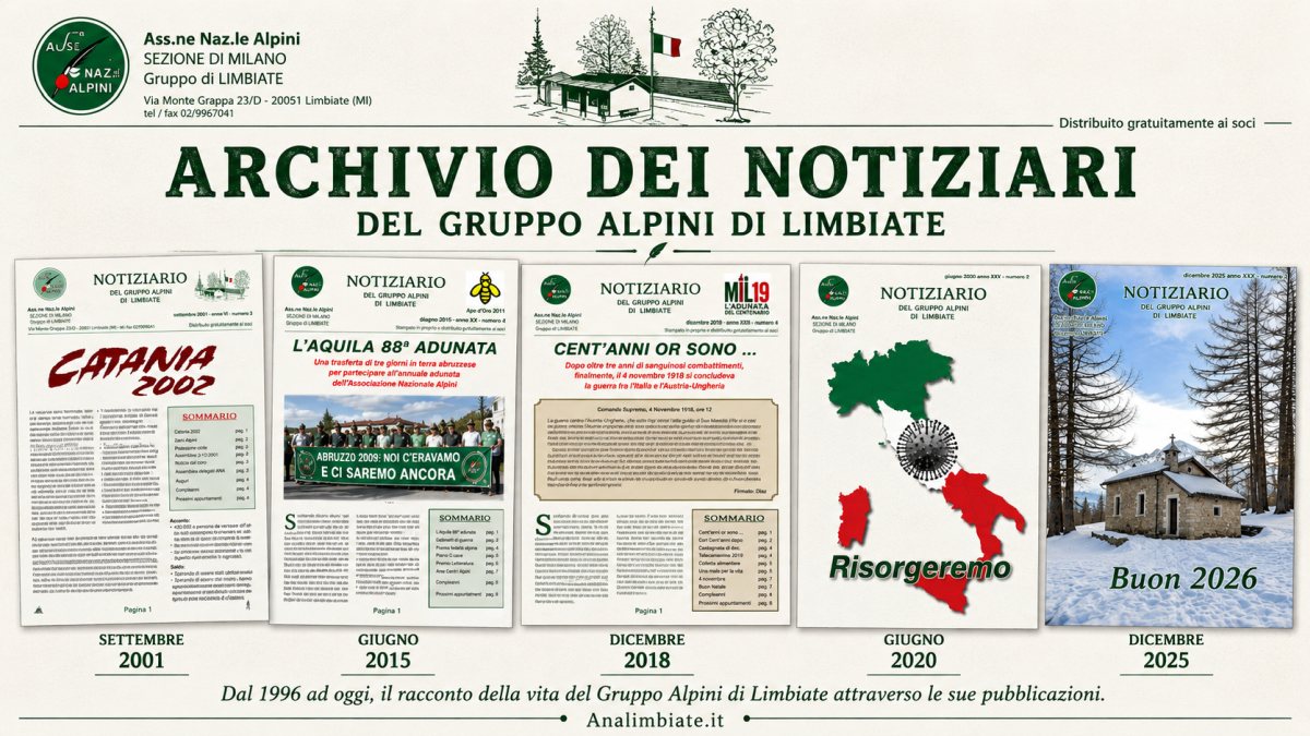 Notiziari del Gruppo Alpini Limbiate